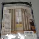 Faux Linen 100% Blackout Curtains for Bedroom, Blackout Curtains 96 Inches Long, Room Darkening Curtains Living Room, Curtain Grommets Drapes, Thermal Curtains(2 Panels, Black)