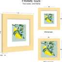 Hongkee 6x6 Picture Frame Set of 2, Made of Real Glass and Gold Wooden Frame - Display Square 4x4 with Mat or 6x6 Without Mat, 6 by 6 Photo for Wall or Tabletop