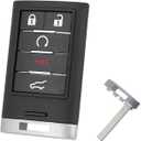 for Cadillac Key Fob Replacement Remote Key Fit for 2010 2011 2012 2013 2014 2015 Cadillac SRX SUV Keyless Entry Remote Fob with Blade NBG009768T