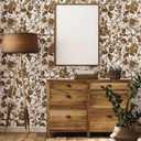 QUCHENG Rose Floral Wallpaper European Vintage Style Wall Decor Butterfly Furniture Refitting Stickers Removable Self Adhesive Sticker Peel Stick Dresser Decal Bedroom Livingroom Decoration (15.8" x 63")