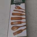 Spurtles Kitchen Tools Wooden, 7Pcs Wooden Spoons for Cooking, Natural Premium Spatula Set, Heat Resistant Cooking Utensil for Nonstick Cookware, Spurtle for Sourdough Starter