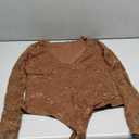 Saslax Women's Lace Bodysuit Sexy Deep V Neck Long Sleeve Body Suits Thong Slim Fit Double Lined Y2K Going Out Tops XXL