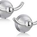 FILTA Bathroom Towel Hooks, Polished Chrome Robe & Towel Hooks for Wall Mounted, Traditional Towel and Robe Hooks for Hanging Towels, Bath Towel Holder for Shower(2 Pack)