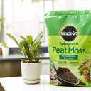 Miracle-Gro Sphagnum Peat Moss - Enriched with Plant Food, Add to Potting Mix and Native Soil, 8 qt. (2-Pack)