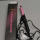 CIVEYA Mini Crimper for Short Hair 1/2 Inch, Small Crimper Hair Tool for Tight Beach Waves, 3 Barrel Waver with Argan Oil Infused, Easy to Use (Pink)