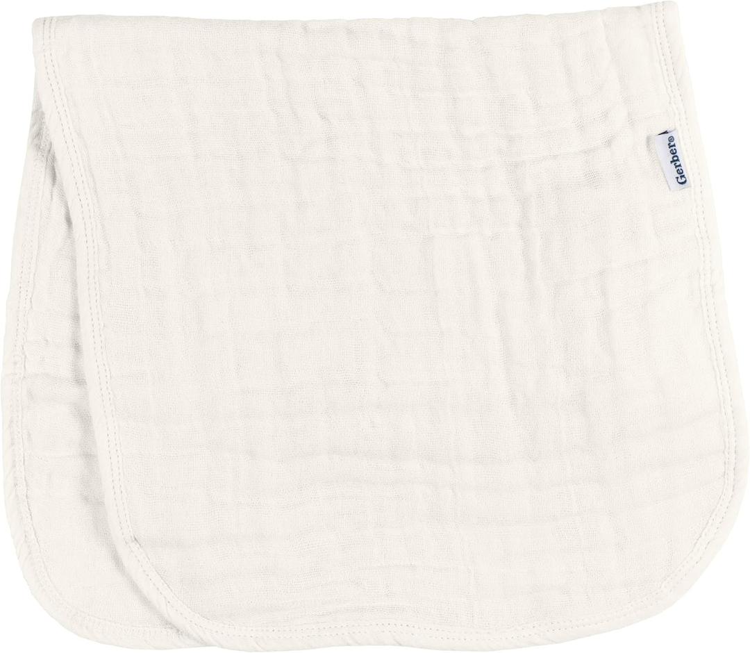 Gerber Baby Unisex Muslin Burp Cloths 2-Pack, Pink&Beige, Large Size 20" x 10"