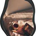 Wavy Mirror with Wood Frame, Modern Decorative Asymmetrical Mirror for Bedroom, Living Room, Entryway (Black, 24x15)