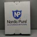 Nordic Pure 12x20x1 (11 1/2 x 19 1/2 x 3/4) Furnace Air Filters MERV 8 Pleated Plus Carbon 2 Pack