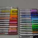 JusArt Acrylic Paint Markers Brush Tip 30 Colors, Water-Based No-Bleed Markers with Automatic Ink Control, Waterproof Acrylic Paint Pens for DIY Art & Crafts -Fabric, Rock, Wood, Glass, Ceramic, Metal