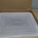 IRIS USA File Box, Plastic File Boxes With Lids, Document Organizer for Letter/Legal File, Document Box, Storage Bin For Hanging Files, Secure Latching Lid Stackable BPA-Free, Clear 35 Qt. 1 Pack