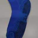 LUX Sports Thin Grip Socks for Cleat Sports - Moisture-Wicking Anti Slip Socks for Men & Women - Soccer, Football, Baseball (One Size, Blue)