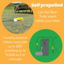 Nelson Rain Train 13,500 Square Feet Cast Iron Outdoor Lawn Traveling Water Sprinkler for Yard, and Garden, with Auto Shut Off, Yellow