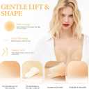 Sticky Bra Push Up,Adhesive Bras Backless Invisible Strapless Silicone Bras for Women (L)