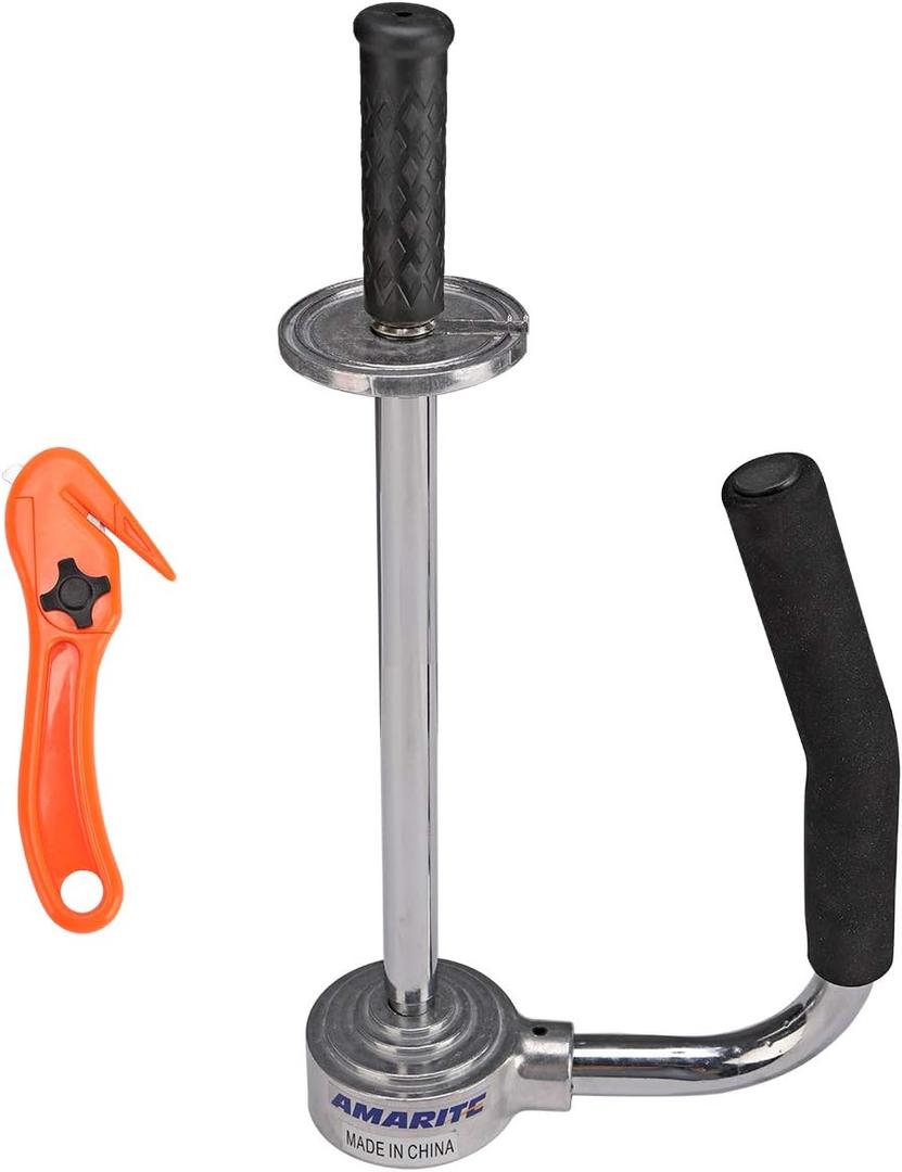 shrink wrap handle,Industrial Stretch Film Dispenser including Film Cutters,Suitable for 11" to 21.5" film height Pallet Wrap.Top Quality Stainless Steel, Tough, Durable