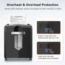 Bonsaii 12-Sheet Micro Cut Shredders for Home Office, 60 Minute P-4 Security Level Paper Shredder for CD, Credit Card, Mails, Staple, Clip, with Jam-Proof System & 4.2 Gal Pullout Bin C266-B