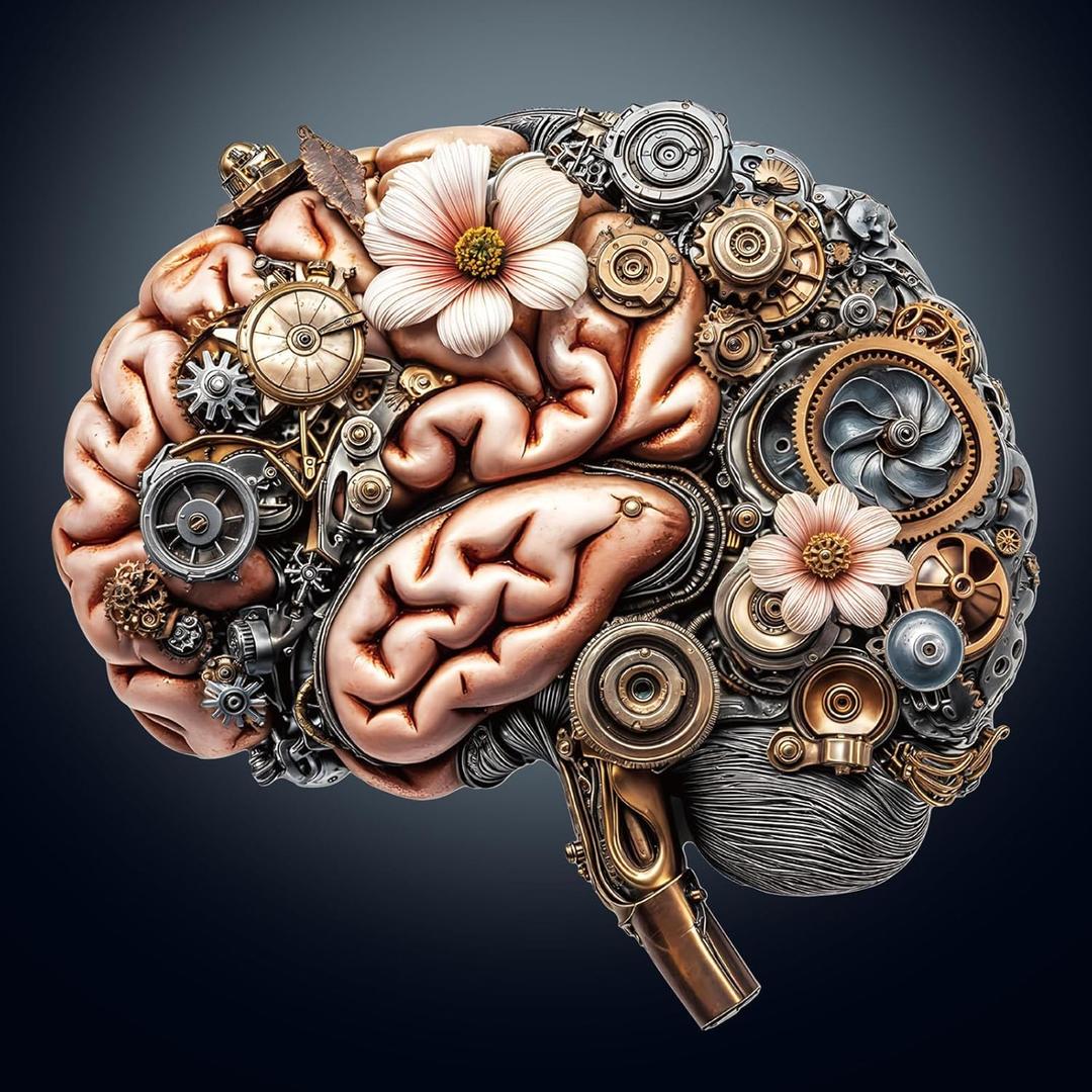 Wooden Puzzles for Adults, Mechanical Brainstem Wooden Jigsaw Puzzles, Flat Puzzle with 3D Visual Effect, Brain Wood Puzzles Adult, Unique Shape Wall Art Canvas Puzzle Gift (L-13.4 * 12.6in-250Pcs)