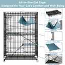 3-Tier Cat Cage Indoor, with Cushions & Hammock & Scratching Post
