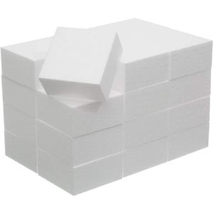 Crafare 4X4X2 Inch Craft Foam Blocks 24 Pack Polystyrene Brick for Arts and Crafts, School Projects Sculptures, Floral Arrangements, Modeling, Holiday Centerpieces