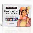 Color Analysis Draping Kit  Find Your Season at Home | DIY Color Analysis | 36 Face Frames + Step-by-Step Guide | 12-Season System | Chromawings