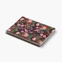 RIFLE PAPER CO. Dahlia Spiral Notebook, Full Color Illustrated Softcover with Gold Foil Accents, 150 Ruled Perforated Pages, 6.25" W x 8.5" L, Pocket Folders for Storage