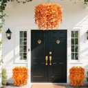 Artificial Fall Hanging Flowers for Outdoors 6pcs Long Vine Fake Fall Flowers Plants for Autumn Decoration, Silk Faux Morning Glory Look Real UV Resistant for Outside Planters Yard Patio Porch