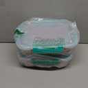 [80 oz & 36 oz]Extra Large Glass Food Storage/Baking Containers Set with Lids, 2 Pack 80 oz(10 cup)&2 Pack 36 oz (4.5 cup)Airtight Glass Container,Microwave,Oven,Freezer and Dishwasher, Green (Clear)