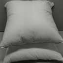 Oubonun 20 x 20 Throw Pillow Inserts (Set of 2) with 100% Cotton Cover - 20 Inch Square Interior Decorative Sofa Pillow Insert Pair - White Couch Pillow