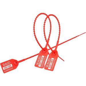 500 Red Plastic Barcode Seals, Numberd Plastic Tamper Seals Security Tags, Pull-Tite Safety Zip Ties, Tamper Proof Tags Plasic Locks for Fire Extinguishers 500 Red Plastic Barcode Seals, Numberd Plastic Tamper Seals Security Tags, Pull-Tite Safety Zip Ties, Tamper Proof Tags Plasic Locks for Fire Extinguishers