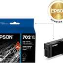 EPSON 702 DURABrite Ultra Ink High Capacity Black Cartridge (T702XL120-S) Works with WorkForce Pro WF-3720, 3730, 3733