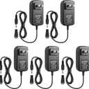 inShareplus DC 12V Power Supply, 5 Pack 12 Voltage 2A 24W LED Wall Power Supplies Adapter, AC 110V to 12 Volt Power Supply for LED Strip Light with 5.5/2.1mm DC Female Barrel Connector