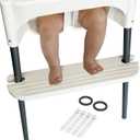 White IKEA High Chair Foot Rest, Compatible with Antilop Chairs | Adjustable, Reversible & Non-Slip Footrest for IKEA Chair - Made with Durable Polypropylene - Antilop Accessories