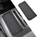 Center Console Organizer Hidden Storage Cover Compatible with Ford F-150 2021 2022 2023 2024 2025 2026 Accessories, 2021-2026 F150 Driver Side Pocket Insert Panel (Without Console Shifter)