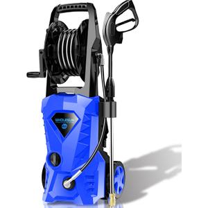 4500PSI Electric Pressure Washer 2.8GPM Power Washer 1600W High Pressure Cleaner Machine with 4 Nozzles Foam Cannon Powerwasher for Home Use