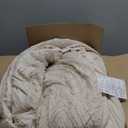 King Size Comforter Set Beige, Tufted Boho Bedding Farmhouse Bed Set, All Season 7 Pieces Bed in a Bag with Sheets, Pillowcases & Shams (King (104"x90"))