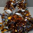 2 Pack 6 Inches Metallic Cheerleading Pom Poms, Cheer Pom Pom with Baton Handle, Pompoms Cheerleader for Kids Girls Cheering Squad (Orange and Silver)