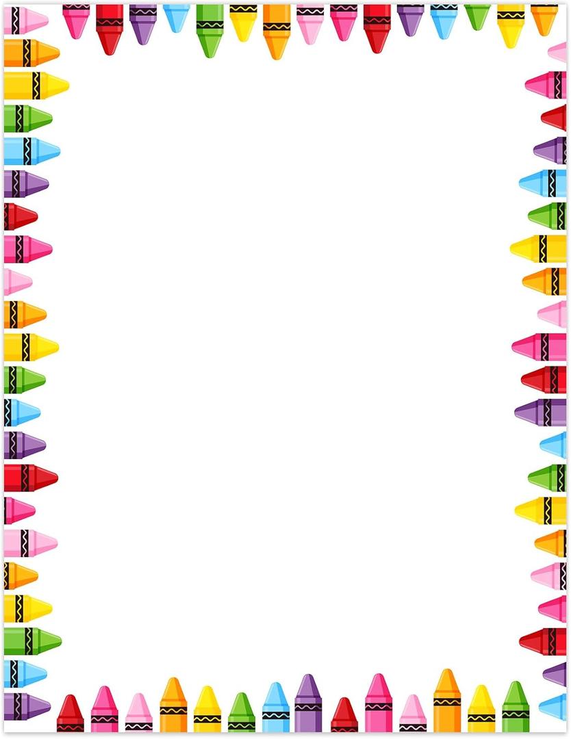 Whaline 80 Sheets Colorful Crayon Border Stationery Paper Cute Letterhead Letter Writing Paper Single-Sided Computer Printer Paper for Note Greeting Card Invitation Office Printing, 8.5 x 11 In Whaline 80 Sheets Colorful Crayon Border Stationery Paper Cute Letterhead Letter Writing Paper Single-Sided Computer Printer Paper for Note Greeting Card Invitation Office Printing, 8.5 x 11 In
