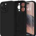 Magnetic for iPhone 14 Pro Case, Compatible with MagSafe, [Full Camera Protection][Screen Protector] Silicone Shockproof Protective Phone Case for iPhone 14 Pro 6.1", Black