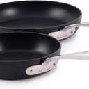 All-Clad HA1 Expert Hard Anodized Nonstick Fry Pan 2 Piece Set, 8" & 10" Induction, Oven Safe 500F, Kitchen Frying Pans, Skillets, Ergonomic Handle, Premium Cookware, Dishwasher Safe, Black