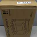 Bamboo Under Sink Organizer Adjustable Height 2 Tier Bathroom Organizer Pull Out Cabinet Storage Kitchen Heave Duty Wood Slide Ou Shelf for Kitchen Bathroom (White, 2 Packs)