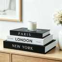 Decorative Fake Books for Home Decor - 3 Faux Book Storage Boxes, Stackable Decorative Bookshelf & Coffee Table Decor, Modern Neutral Design for Any Home Aesthetic with Hidden Storage