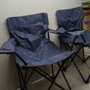 2 Pack Portable Camping Chairs Folding Lawn Chair Outdoor Lightweight Beach Chair with Cup Holder & Carry Bag for Outside Sports, Fishing, Hiking, Travel, Picnic, Backyard (Navy)