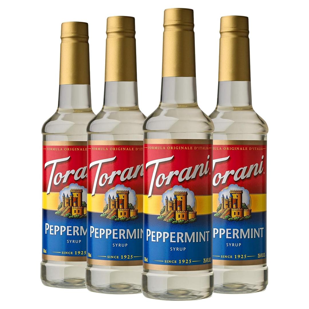 Torani Syrup, Peppermint, 25.4 Ounces (Pack of 4) (EXP 03/10/28)