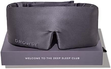 DROWSY Silk Sleep Mask. Face-Hugging, Padded Silk Cocoon for Luxury Sleep in Total Darkness. (Moonlight Shadow)