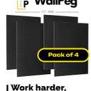 WallPeg Pegboard Kit - 4 Each 24"x16" Peg Board Panels - Made in USA - Mounted Size is 64" x 24" Pegboards Wall Organizer for Walls Home, Garage Tool Storage, Office Organization, Kitchen, Craft Room