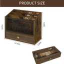 YINMIT Mail Organizer Countertop with 3 Compartments and Drawer, Mail Holder Sorter for Desk, Mail Organizer Wall Mounted, Countertop Desk Office Accessories Organizer for File Paper Folder