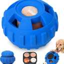 Dog Enrichment Toys to Keep Them Busy-Interactive Dog Toys for Large Dogs-Freeze Treat Dispensing, Dog Puzzle Toy, Natural Rubber, Dishwasher Safe, Navy, M