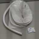 40FT Door Seal Strip - Kerf Weather Stripping for Exterior Door Frame, Soundproof Weather Strips with 4 Door Corner Seals (White)