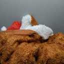 Kalolary Fluffy Bear Inflatable with LED Light, Christmas Blow Up Indoor Decoration, Xmas Teddy Yard Inflatable for Holiday Family Party Lawn Decor