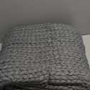 YnM Chunky Throw Blanket, Medium-Weight, Hand Knitted, Skin Friendly, Ventilated and Breathable, Machine Washable, Home Décor Piece for Couch, Sofa and Bed (Charcoal Grey, 50x70 Inch)