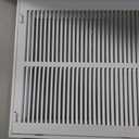 HVAC Premium 14'' X 14'' Steel Return Air Filter Grille for 1'' Filter - Removable Face/Door - HVAC Duct Cover - Flat Stamped Face - White [Outer Dimensions: 16 5/8''w X 16 5/8''h]